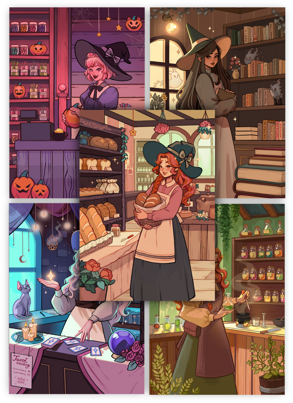 Bewitched Boutiques - Postcard Set