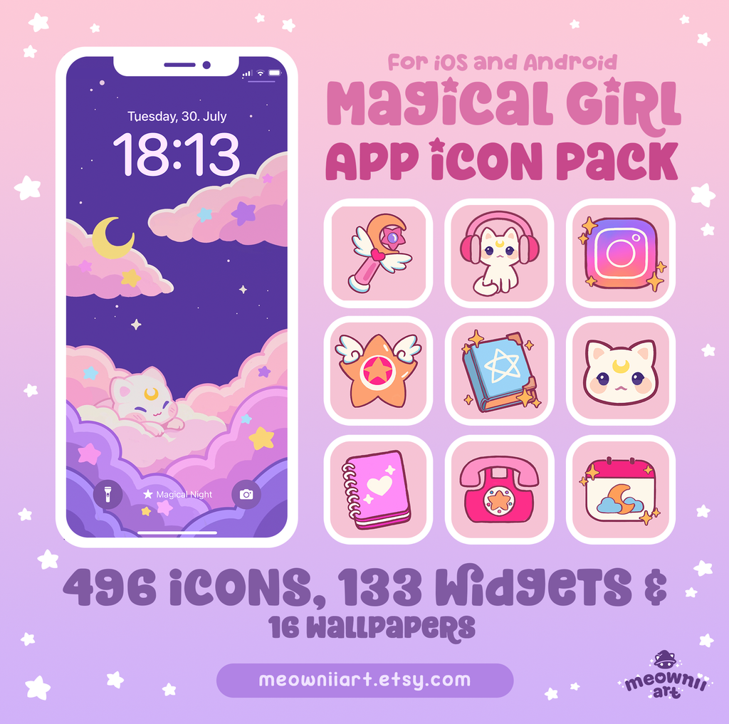 Magical Girl - Full App Icon Pack